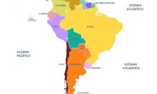 Mapa de Sudamérica con nombres