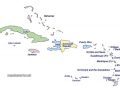 Mapa del Caribe con sus países