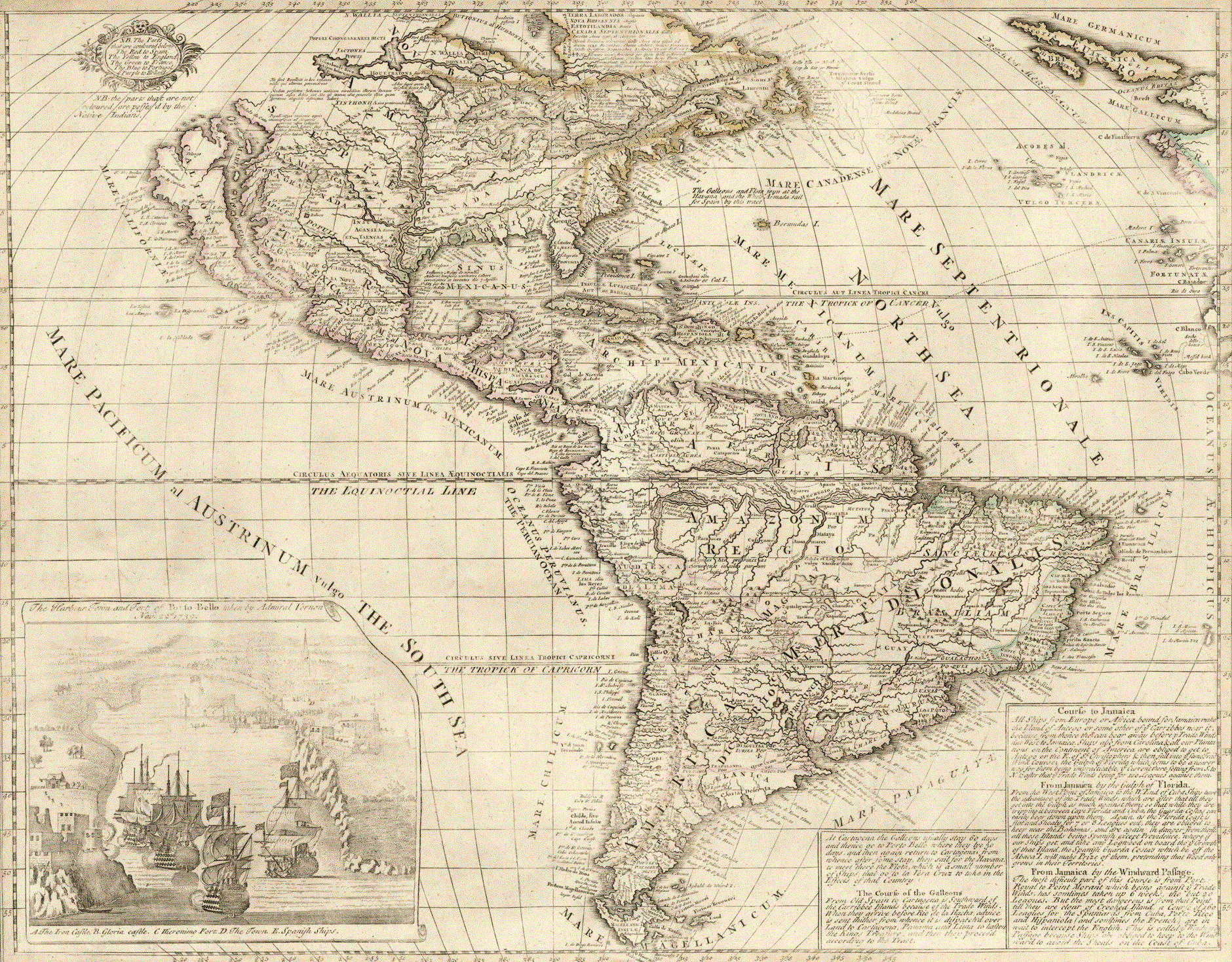 Mapa de América antiguo