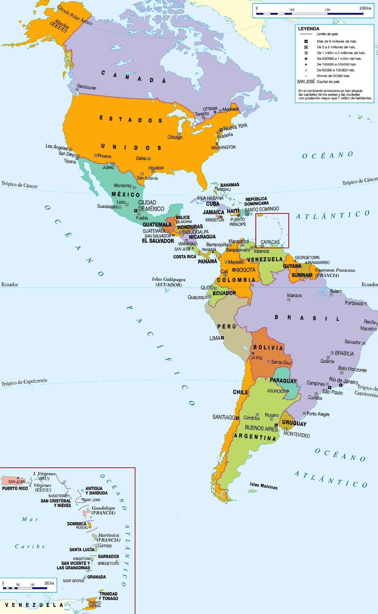 Mapa De America Paises Y Capitales Paises Y Capitales Del Images | My ...