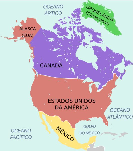 Mapa de Norte América